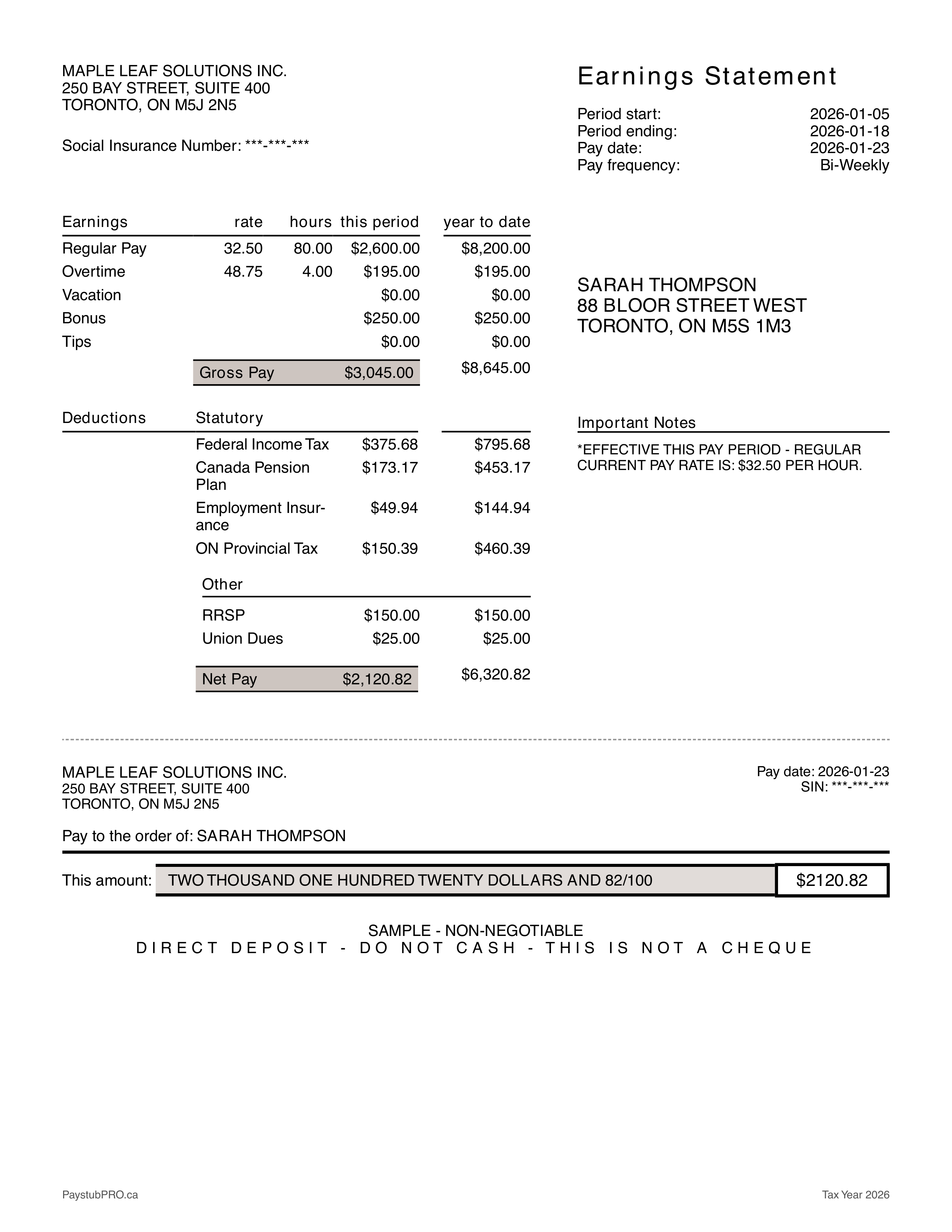 Corporate Australian payslip template design